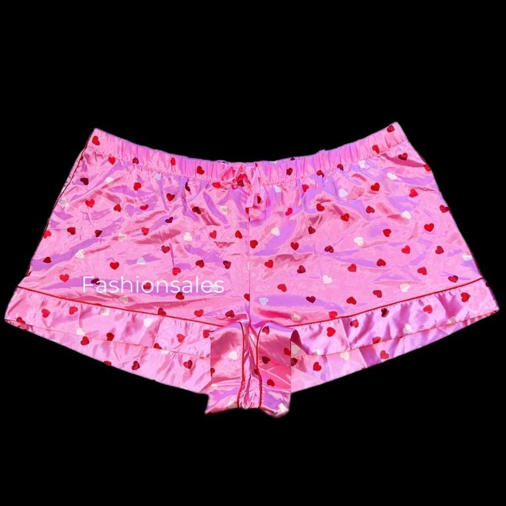 Victoria’s Secret Soft Heart Satin pajama shorts Pink XXL